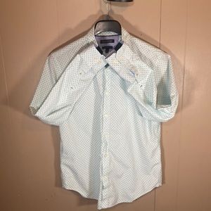 Banana Republic Large Light Blue/Blue patterned Dress Short